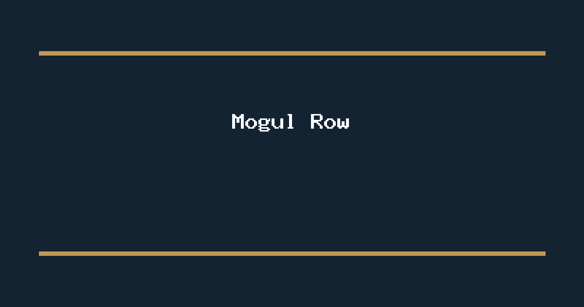 Mogul Row editorial image